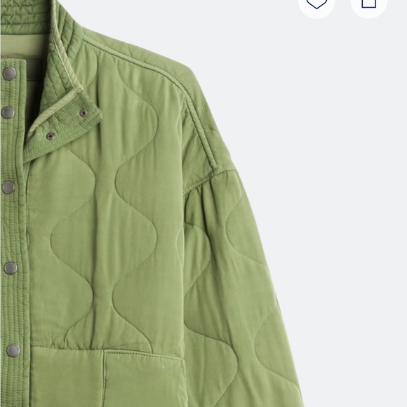 Blank NYC Dryden Green Quilted Cropped Jacket Olive Green Size Medium - Picture 3 of 3